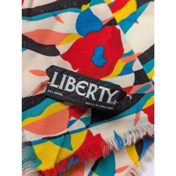 Vintage Liberty London Abstract Floral Print Scarf - Picture 8 of 9